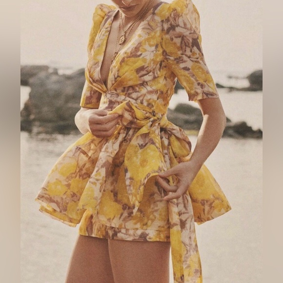 NWT AU2 RUNWAY LOOK Zimmermann HIGH TIDE PEPLUM MINI Dress - Picture 8 of 14